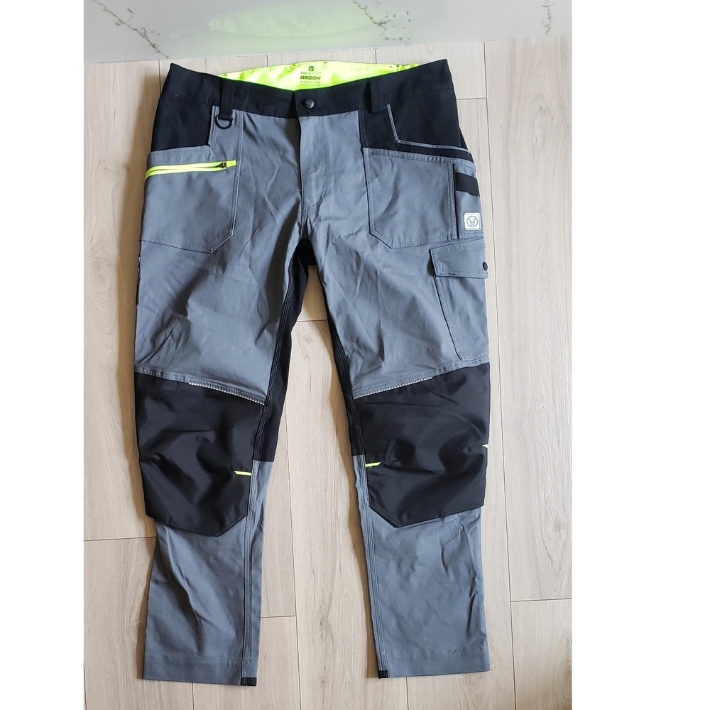 Ardon Workwear Pants Mens 60 Gray Black 4XStretch Construction